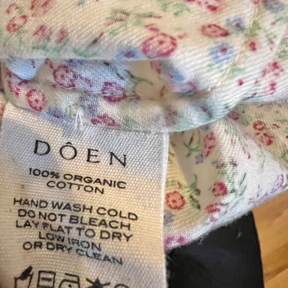 DOEN Darby Midi Dress Buttondown Floral Printed Eyelet Embroidered S New 269969 - Picture 11 of 12